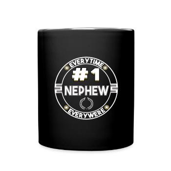 Nephew - Neffe Nummer eins - Tasse einfarbig - Schwarz - Vorne
