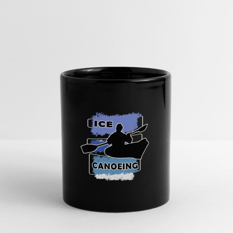 ice canoeing eiskanufahrer eiskanu eispaddeln kanu Tasse einfarbig