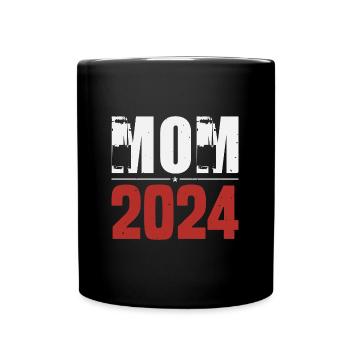 Mom 2024 - Cooles Geschenk zum Muttertag - Tasse einfarbig - Schwarz - Vorne