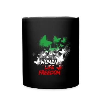 Women Life Freedom,Freedom,Iran,Butterflies - Full Colour Mug - black - Front