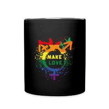 Make love, transgender, Gleichheit, LGBT - Tasse einfarbig - Schwarz - Vorne