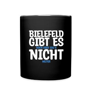 Bielefeld gibt es nicht Geschenk - Tasse einfarbig - Schwarz - Vorne