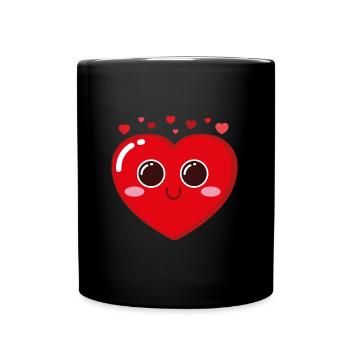 Heart black - Full Colour Mug - black - Front