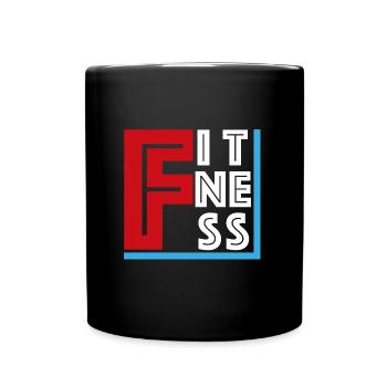 Fitness | Bodybuilding, Training, Gym, Health - Full Colour Mug - black - Front