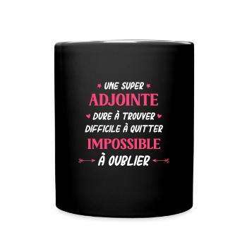 Une super adjoint - Mug uni - noir - Devant