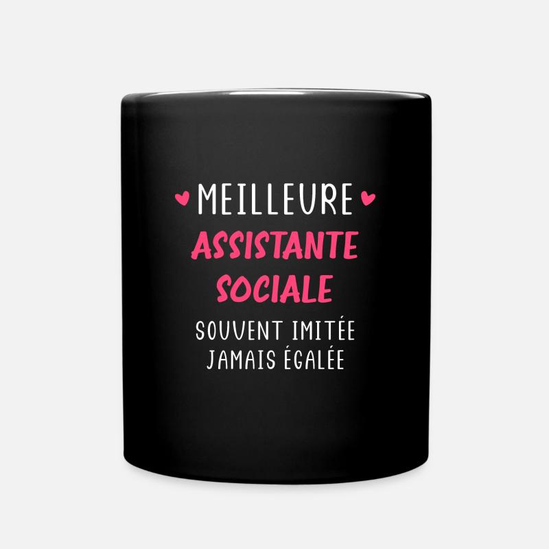 Souvent imitée Meilleure assistante sociale - Mug uni - noir