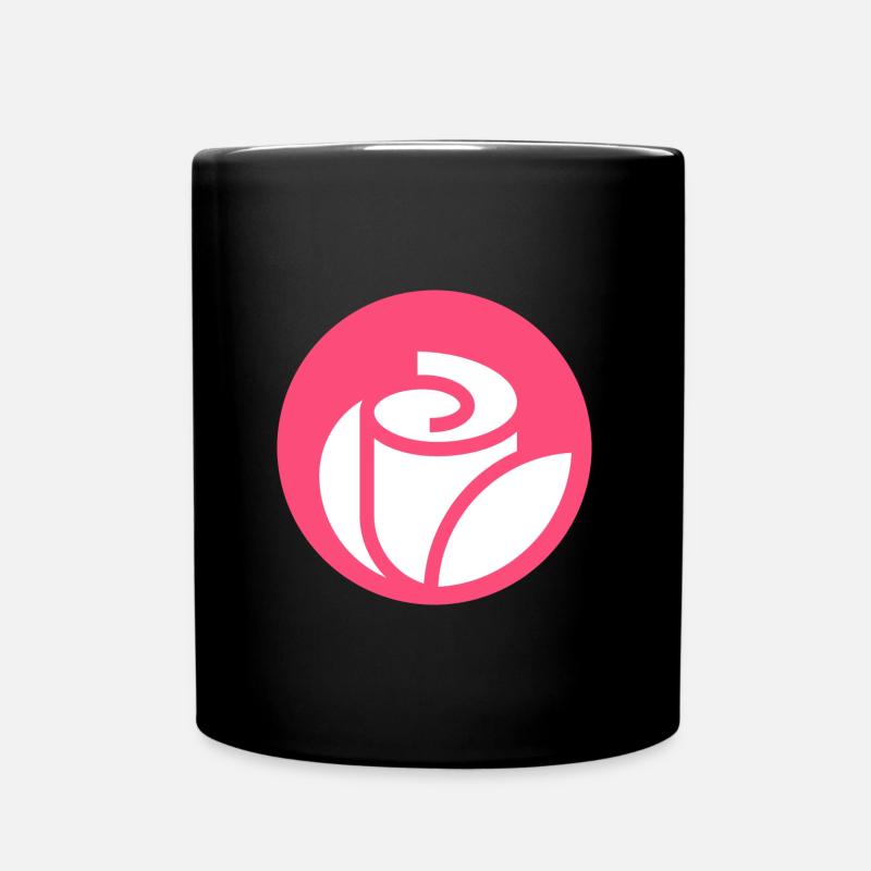 Rose - Full Colour Mug - black