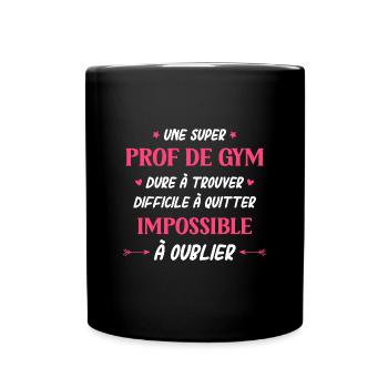 Super prof de gym - Mug uni - noir - Devant