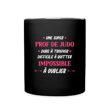 Super prof de judo - Mug uni - noir - Devant