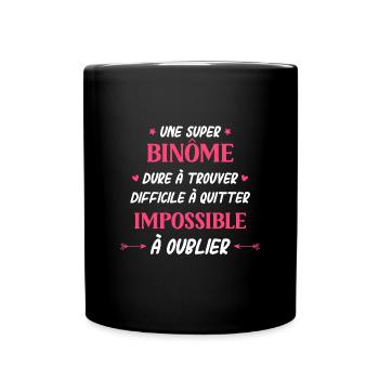 Super binôme - Mug uni - noir - Devant