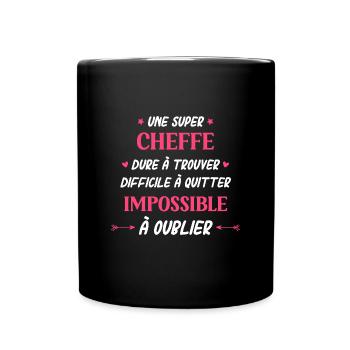 Super cheffe - Mug uni - noir - Devant