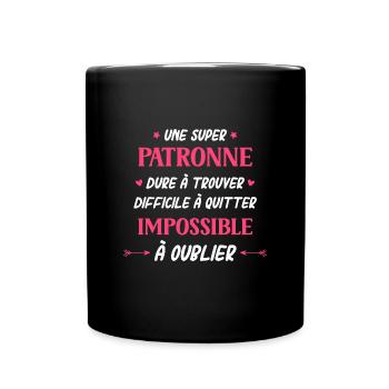 Super patronne - Mug uni - noir - Devant