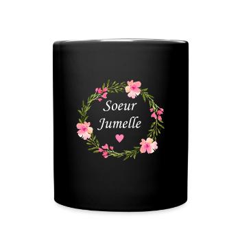 Soeur jumelle - Mug uni - noir - Devant