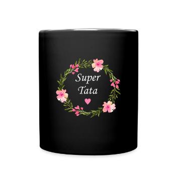 Super tata - Mug uni - noir - Devant