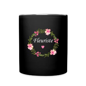 Fleuriste - Mug uni - noir - Devant