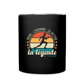 papa traileur l homme e mythe fête des pères - Mug uni - noir - Devant