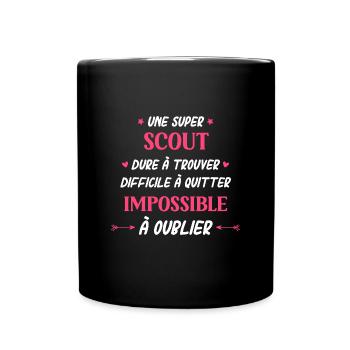 Super scout - Mug uni - noir - Devant