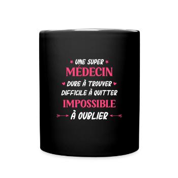 médecin - Mug uni - noir - Devant