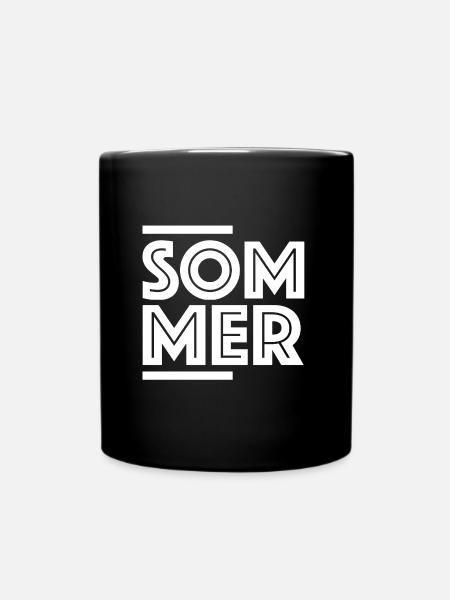 Sommer | Sonne, Ferien, Strand, Eis, Sommerferien - Tasse einfarbig - Schwarz