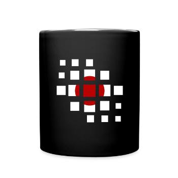 Drapeau du Japon utilisé Look Nihon drapeau japonais - Mug uni - noir - Devant