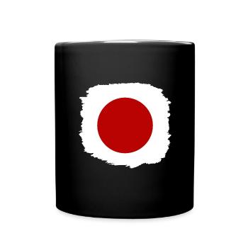 Drapeau du Japon Utilisé Look Nihon Drapeau japonais - Mug uni - noir - Devant