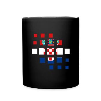 Kroatien Flagge Adria Zagreb Kroatische Fahne - Tasse einfarbig - Schwarz - Vorne