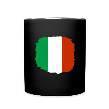 Drapeau de l’Italie Vintage Drapeau italien Look vieilli - Mug uni - noir - Devant