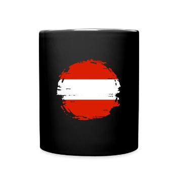 Drapeau de l’Autriche Drapeau de l’Autriche AT - Mug uni - noir - Devant