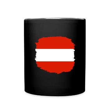 Austria Flag Austria Austrian Flag AT - Full Colour Mug - black - Front