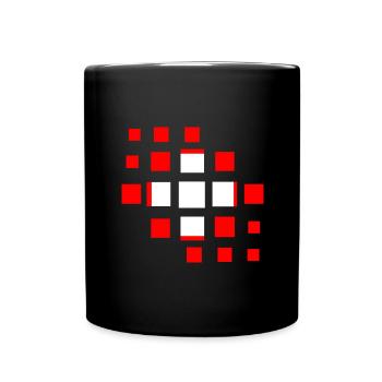 Drapeau de la Suisse Vintage Croix en détresse Look Suisse - Mug uni - noir - Devant