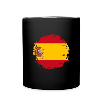 Spain Flag Vintage Spanish Flag Distressed Look - Full Colour Mug - black - Front