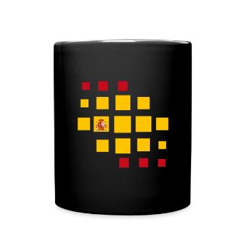 Spain Flag Vintage Spanish Flag Distressed Look - Full Colour Mug - black - Front