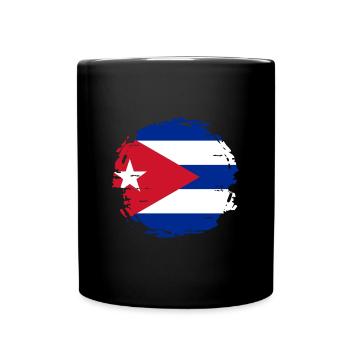 Kuba Flagge Karibik Urlaub Cuba Reise Havanna - Tasse einfarbig - Schwarz - Vorne