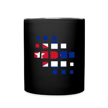 Kuba Flagge Karibik Urlaub Cuba Reise Havanna - Tasse einfarbig - Schwarz - Vorne