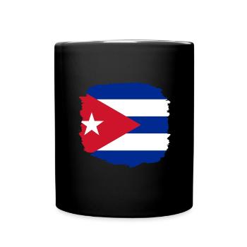 Kuba Flagge Karibik Urlaub Cuba Reise Havanna - Tasse einfarbig - Schwarz - Vorne