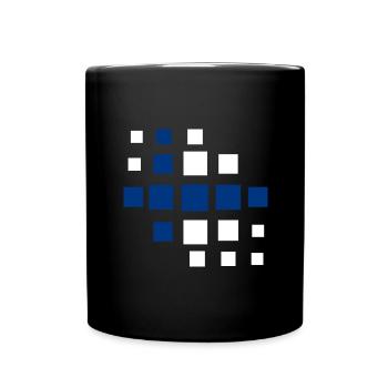 Finnland Flagge Suomi Finnische Fahne Used Look - Tasse einfarbig - Schwarz - Vorne