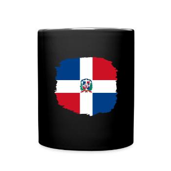 Dominican Republic Flag Dom Rep Flag Travel - Full Colour Mug - black - Front