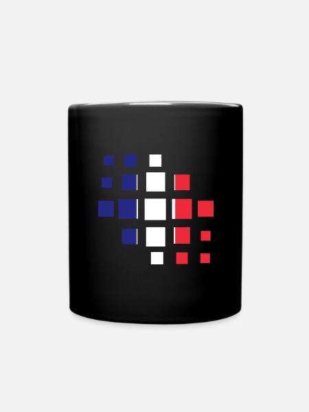 Drapeau France look usé drapeau français - Mug uni - noir