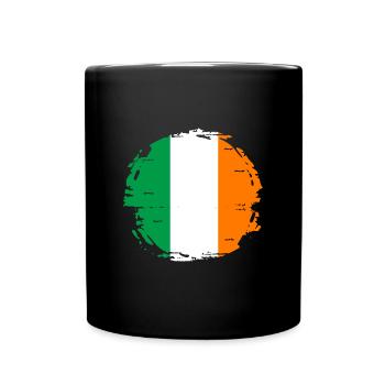Ireland Flag Vintage Irish Flag Dublin - Full Colour Mug - black - Front