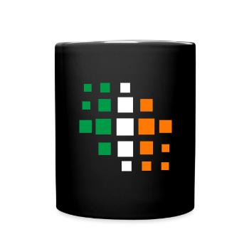 Ireland Flag Vintage Irish Flag Dublin - Full Colour Mug - black - Front