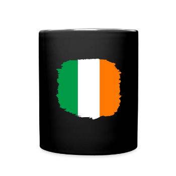 Ireland Flag Vintage Irish Flag Dublin - Full Colour Mug - black - Front