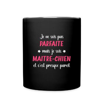 Maitre chien - Mug uni - noir - Devant