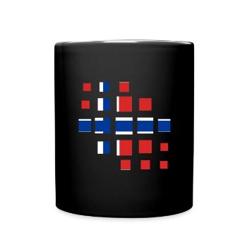 Drapeau de la Norvège Drapeau de la Scandinavie Drapeau norvégien - Mug uni - noir - Devant