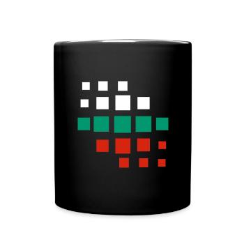Bulgarien Flagge Bulgarische Fahne Goldstrand - Tasse einfarbig - Schwarz - Vorne