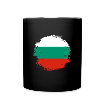 Bulgarien Flagge Bulgarische Fahne Goldstrand - Tasse einfarbig - Schwarz - Vorne