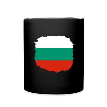 Bulgarien Flagge Bulgarische Fahne Goldstrand - Tasse einfarbig - Schwarz - Vorne