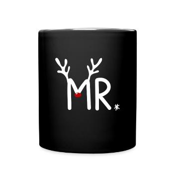 Reindeer Family Family Outfit Christmas - Full Colour Mug - black - Front