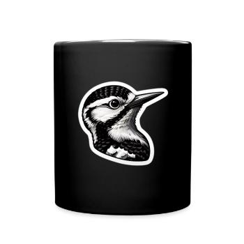 Specht - Tasse einfarbig - Schwarz - Vorne
