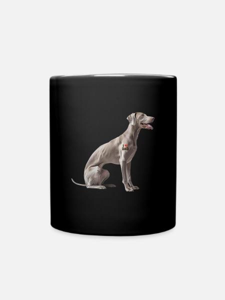 Weimaraner Dad Wapa - Tasse einfarbig - Schwarz