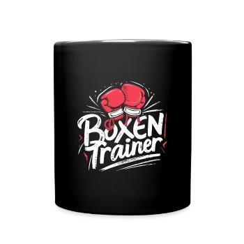 Boxentrainer-Hit Training Zubehör Boxen Fans - Tasse einfarbig - Schwarz - Vorne